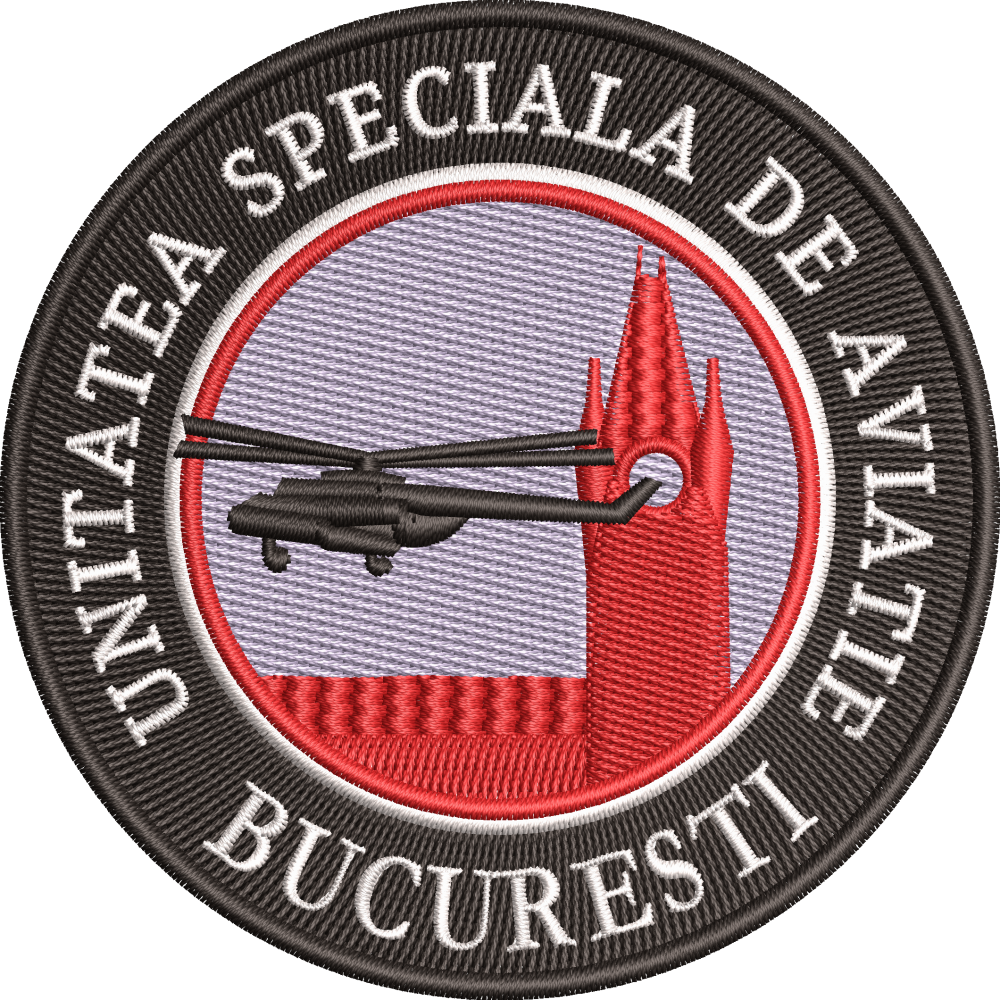 EMBLEMA UNITATEA SPECIALĂ DE AVIAȚIE BUCURESTI – SIGLA BRODATĂ